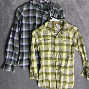 The North Face Lot 2 Plaid Button Down Shirt Size Small Outdoors Hiking Utility